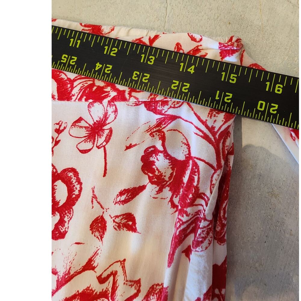 Dizzy Gal Rayon Dress Pants with Slits Women's SZ Medium Romantic Roses - Picture 8 of 9